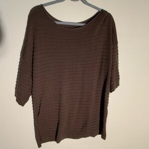 Relaxed Knit Women's Sweater - Brown
